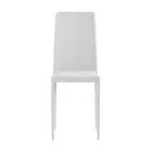 Ensemble de 4 chaises modernes en similicuir blanc, gris ou gris tourterelle - Dora Viadurini