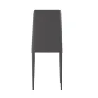 Ensemble de 4 chaises modernes en similicuir blanc, gris ou gris tourterelle - Dora Viadurini