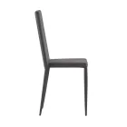 Ensemble de 4 chaises modernes en similicuir blanc, gris ou gris tourterelle - Dora Viadurini