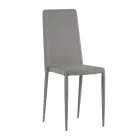 Ensemble de 4 chaises modernes en similicuir blanc, gris ou gris tourterelle - Dora Viadurini