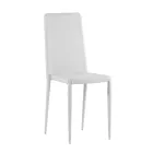 Ensemble de 4 chaises modernes en similicuir blanc, gris ou gris tourterelle - Dora Viadurini