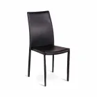 4 septembre chaises modernes Joy imitation cuir, entièrement recouverte Viadurini