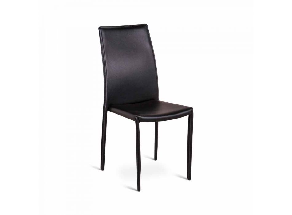 4 septembre chaises modernes Joy imitation cuir, entièrement recouverte Viadurini