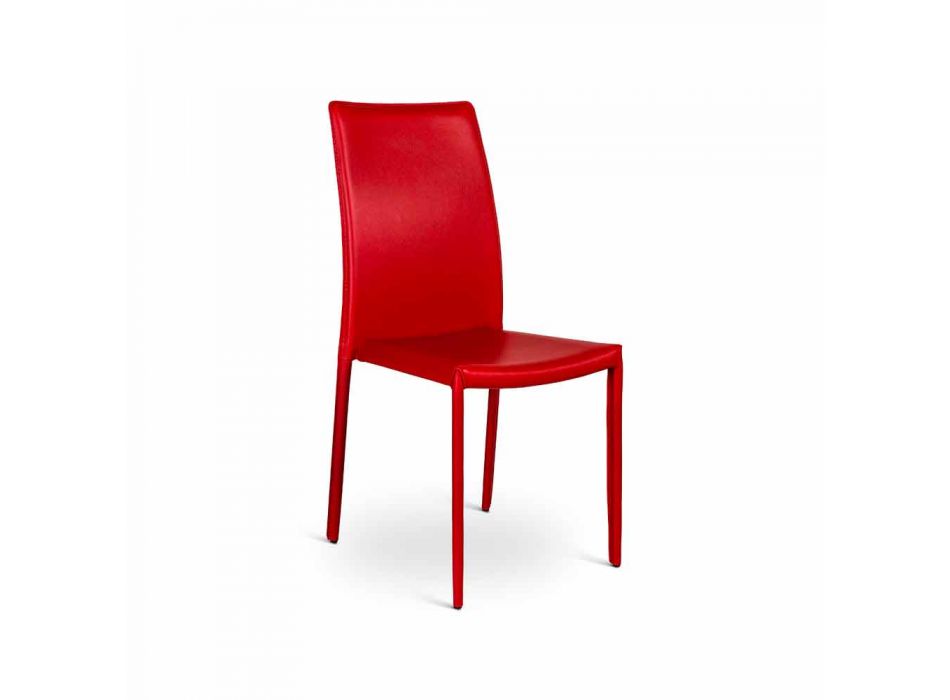 4 septembre chaises modernes Joy imitation cuir, entièrement recouverte Viadurini