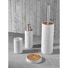 Ensemble d'accessoires de salle de bain en résine blanche ou grise - Fox Viadurini