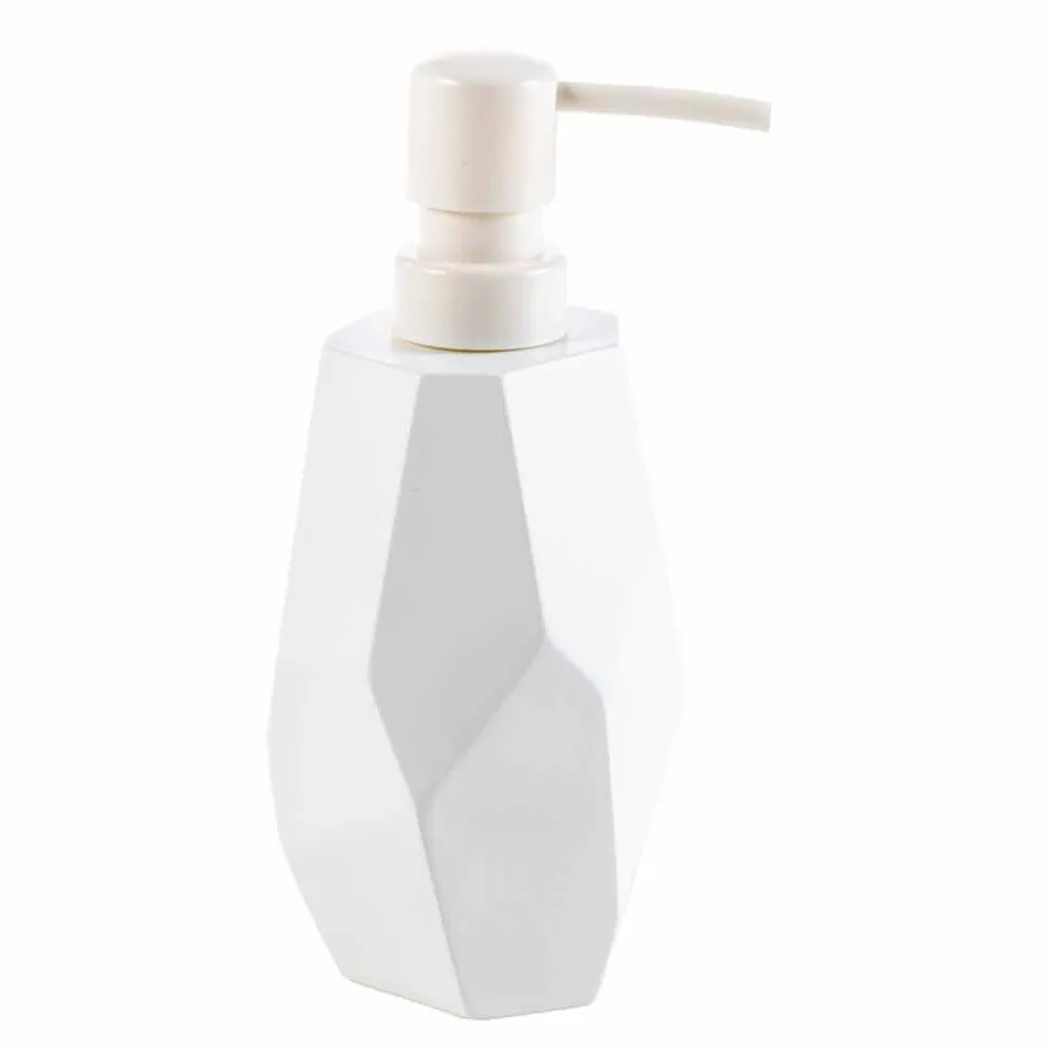 Ensemble d'accessoires de salle de bain design en bois et résine Rivalba Viadurini