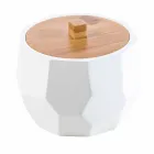 Ensemble d'accessoires de salle de bain design en bois et résine Rivalba Viadurini