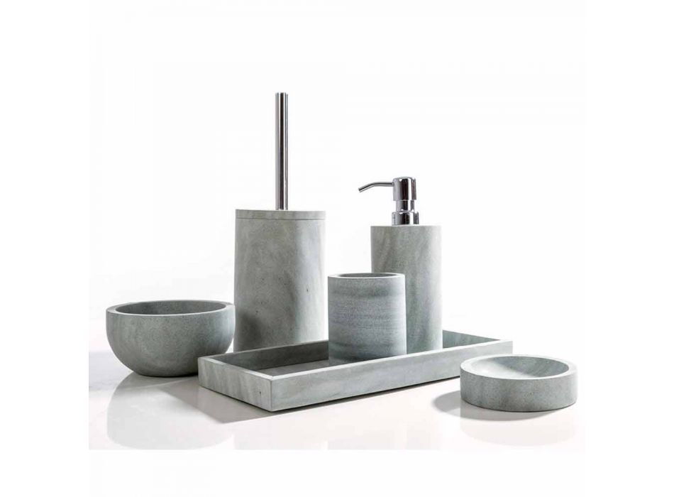 Accessoires de salle de bain modernes en pierre grise Montale