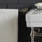 Ensemble de bain avec double console en céramique blanche de la structure linéaire Viadurini