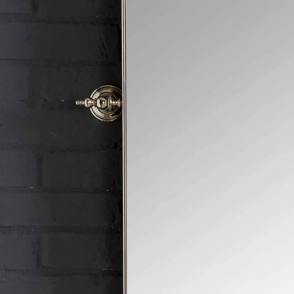 Ensemble de bain avec double console en céramique blanche de la structure linéaire Viadurini