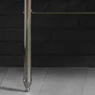 Ensemble de bain avec double console en céramique blanche de la structure linéaire Viadurini