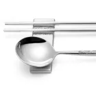 Ensemble composé d'une cuillère à fruits, de baguettes et d'un repose-couverts avec origami - Osaka Viadurini