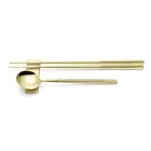 Ensemble composé d'une cuillère à fruits, de baguettes et d'un repose-couverts avec origami - Osaka Viadurini