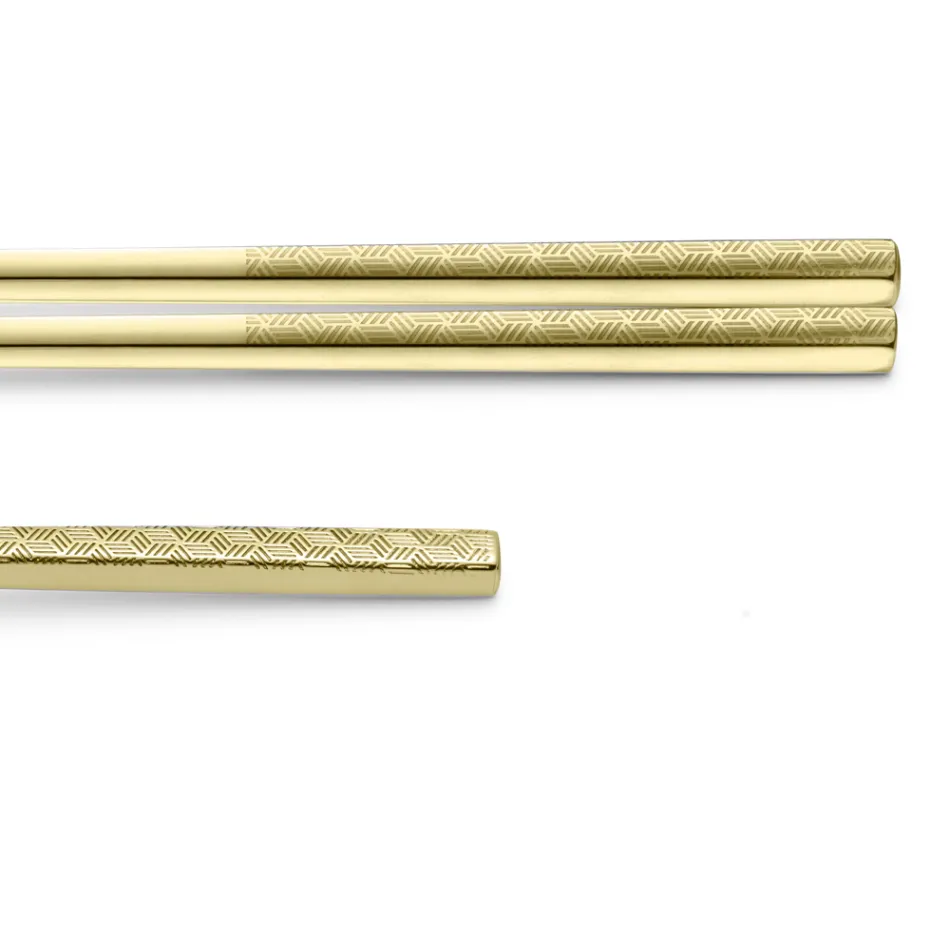 Ensemble composé d'une cuillère à fruits, de baguettes et d'un repose-couverts avec origami - Osaka Viadurini