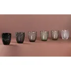 Coffret de 12 Verres 325 ml en Pâte de Verre Colorée - Castello Viadurini