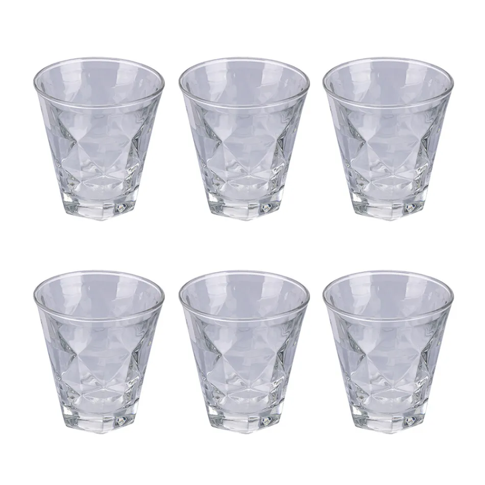 Lot de 12 verres à eau 280 ml en verre artisanal - Tasse Viadurini