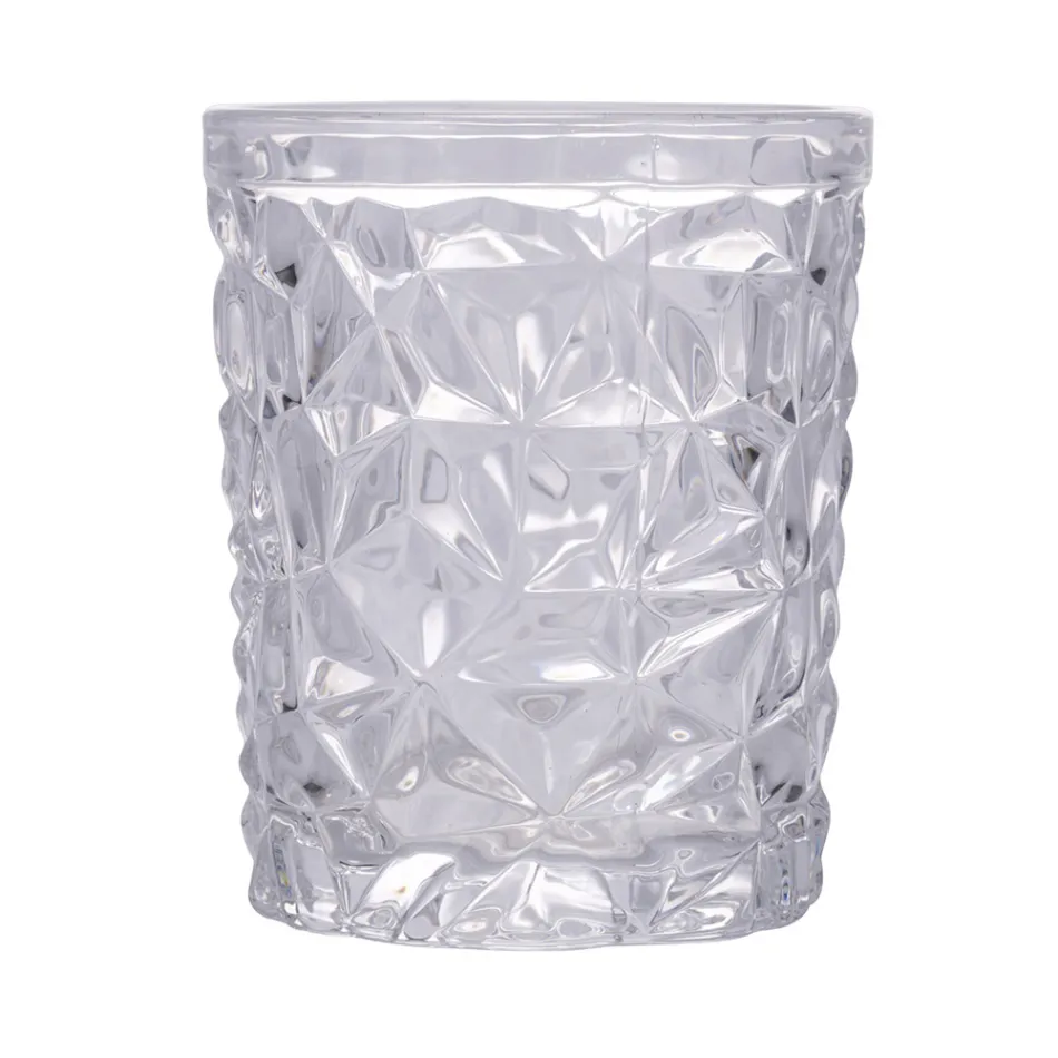 Set de 12 Verres à Eau 300 ml en Verre Décoré - Tasse Viadurini