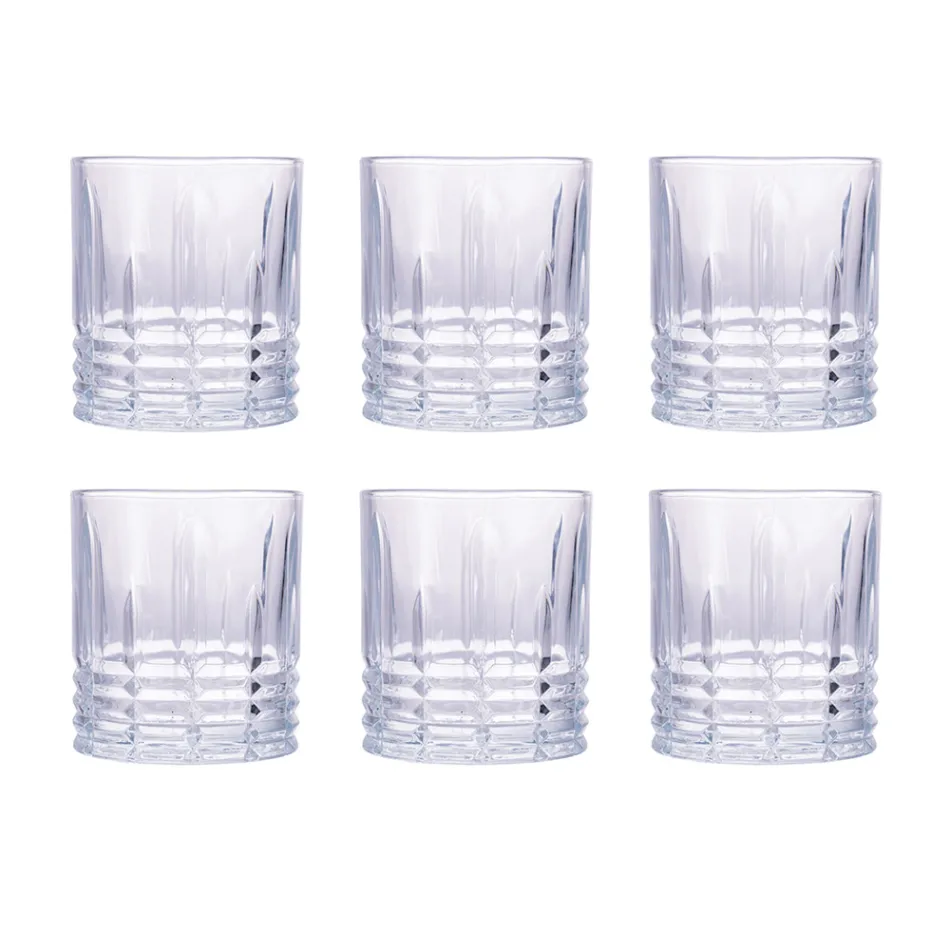 Lot de 12 verres à eau 320 ml en verre artisanal - Tasse Viadurini