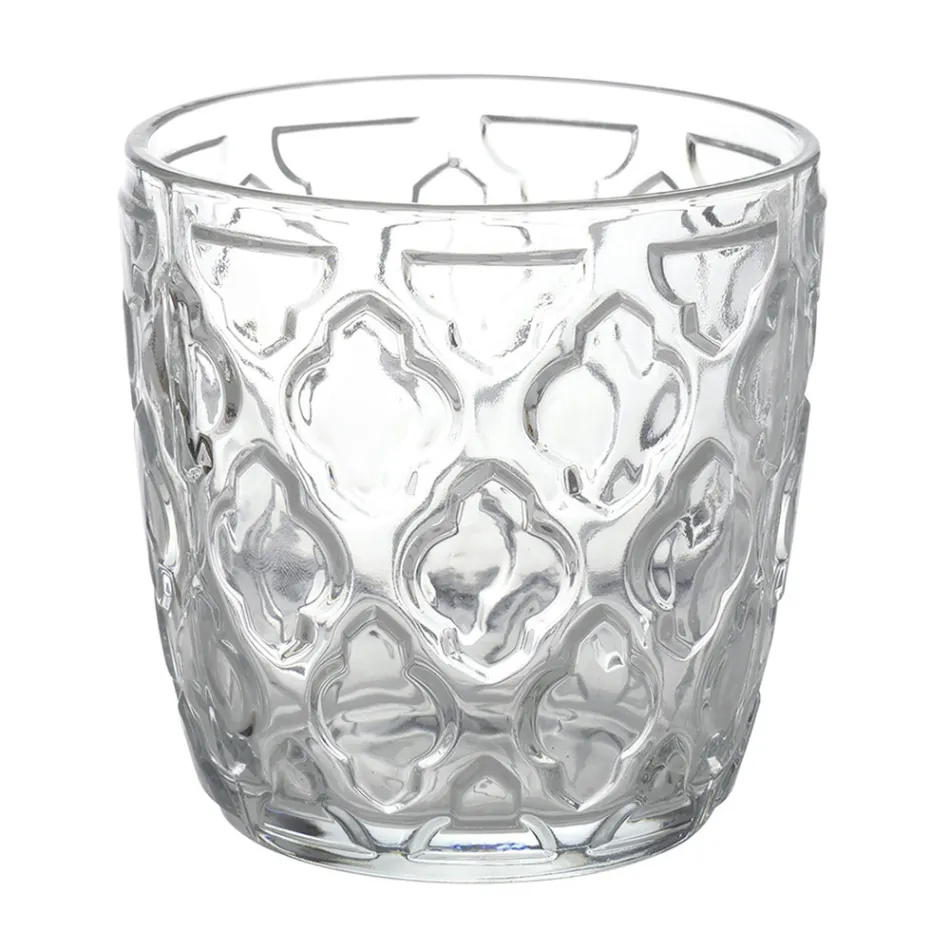 Lot de 12 verres à eau 325 ml avec différentes décorations en verre - Astuces Viadurini