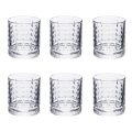 Set de 12 Verres à Eau 400 ml en Verre avec Décorations Diamants - Wisky