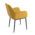 Ensemble de 2 fauteuils rembourrés en tissu coloré et structure en métal - Valeria Viadurini