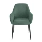 Ensemble de 2 fauteuils rembourrés en tissu coloré et structure en métal - Valeria Viadurini