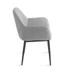 Ensemble de 2 fauteuils rembourrés en tissu coloré et structure en métal - Valeria Viadurini