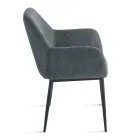 Ensemble de 2 fauteuils rembourrés en tissu coloré et structure en métal - Valeria Viadurini