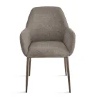 Ensemble de 2 fauteuils rembourrés en tissu coloré et structure en métal - Valeria Viadurini