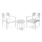 Lot de 2 fauteuils avec table en aluminium dans différentes finitions - Souvenir Viadurini