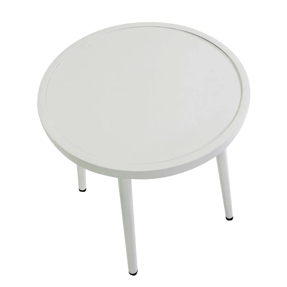 Lot de 2 fauteuils avec table en aluminium dans différentes finitions - Souvenir Viadurini