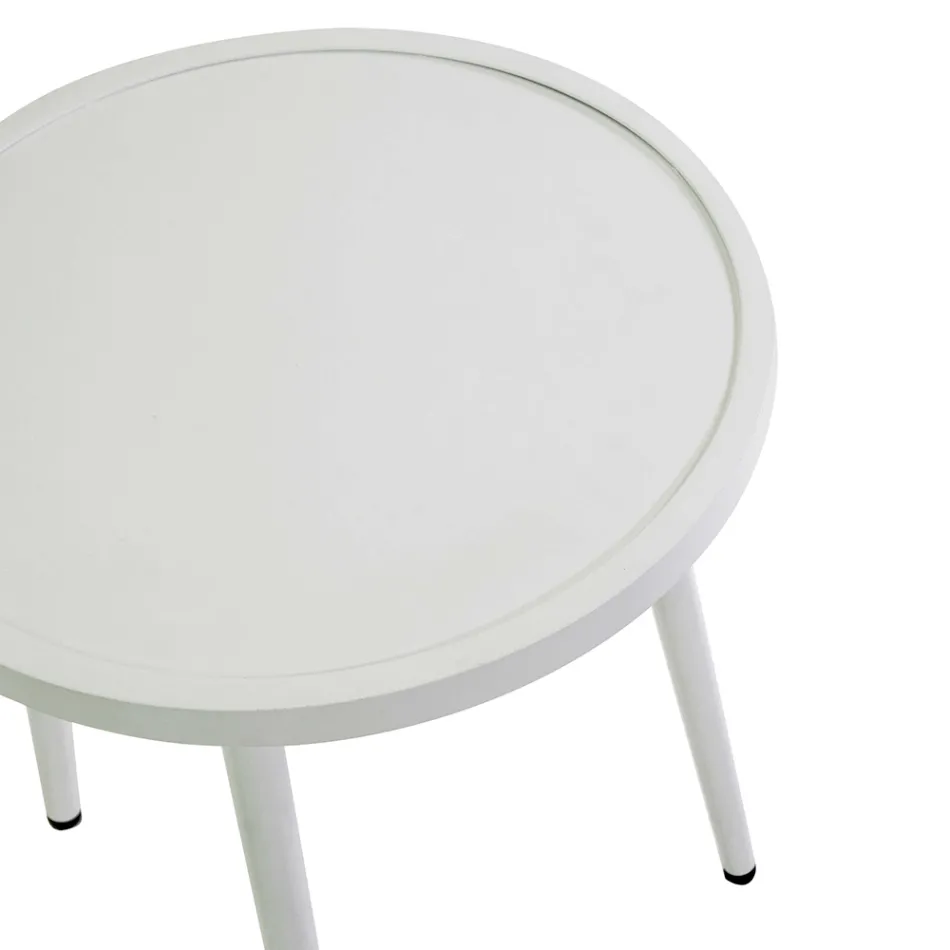 Lot de 2 fauteuils avec table en aluminium dans différentes finitions - Souvenir Viadurini