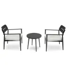 Lot de 2 fauteuils avec table en aluminium dans différentes finitions - Souvenir Viadurini