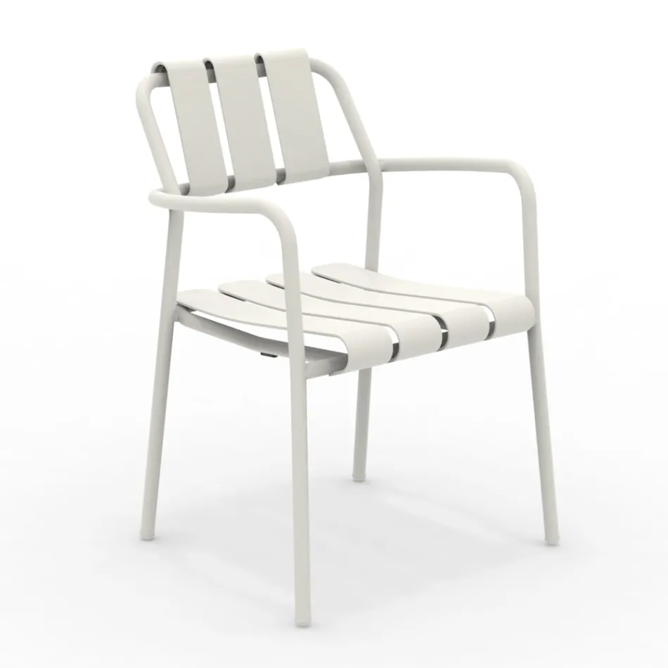 Ensemble de 2 fauteuils de jardin entièrement en aluminium - Resplendissant Viadurini