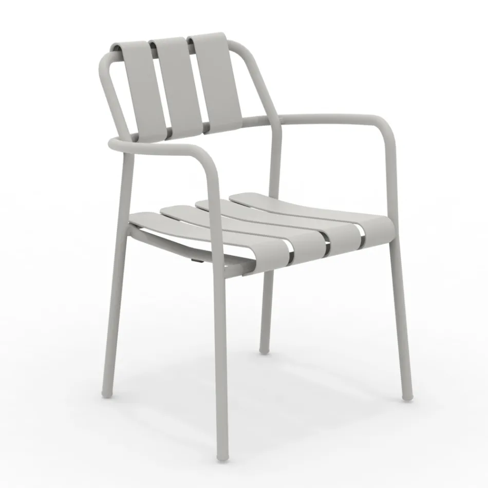 Ensemble de 2 fauteuils de jardin entièrement en aluminium - Resplendissant Viadurini