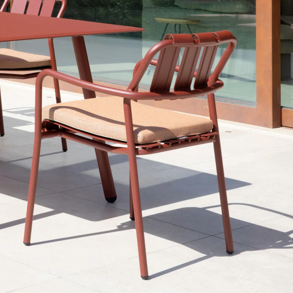 Ensemble de 2 fauteuils de jardin entièrement en aluminium - Resplendissant Viadurini