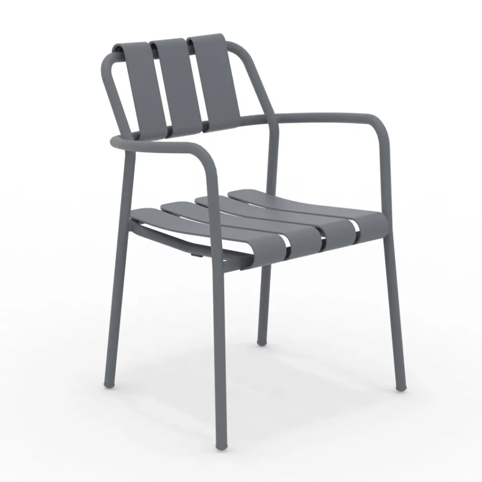 Ensemble de 2 fauteuils de jardin entièrement en aluminium - Resplendissant Viadurini