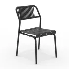 Ensemble de 2 chaises de jardin en aluminium et dossier en corde - Resplendent Viadurini