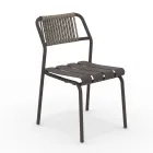 Ensemble de 2 chaises de jardin en aluminium et dossier en corde - Resplendent Viadurini