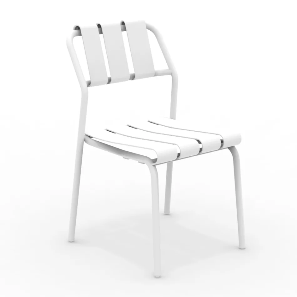 Ensemble de 2 chaises de jardin entièrement en aluminium - Resplendissant Viadurini