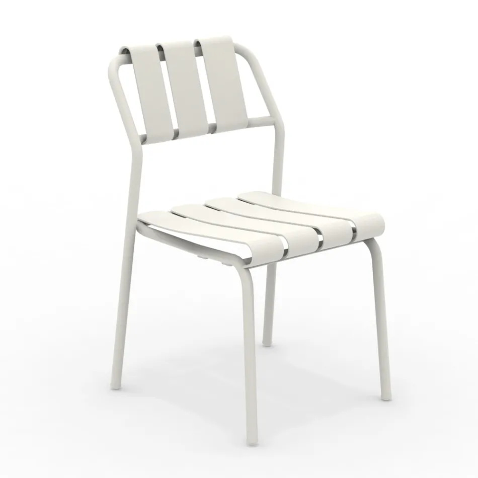 Ensemble de 2 chaises de jardin entièrement en aluminium - Resplendissant Viadurini