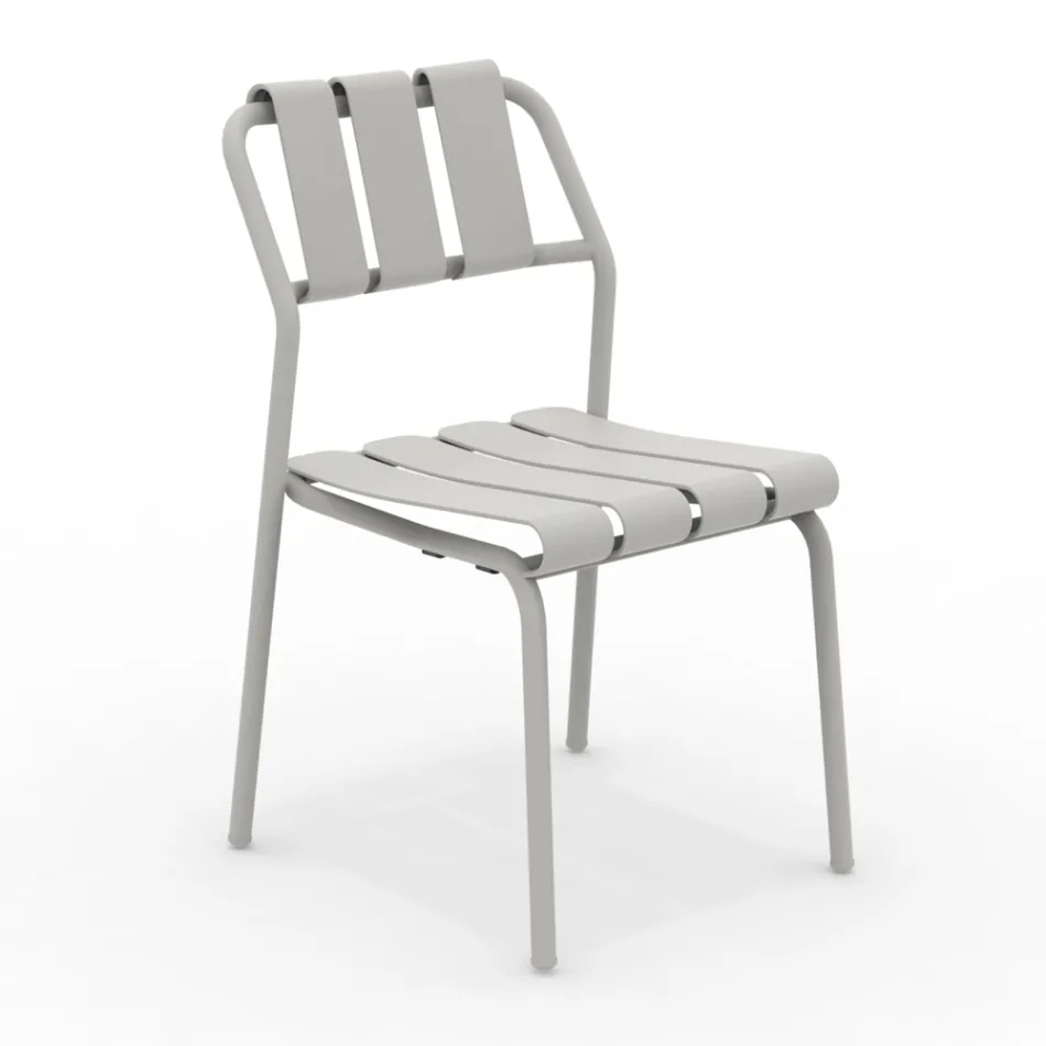 Ensemble de 2 chaises de jardin entièrement en aluminium - Resplendissant Viadurini