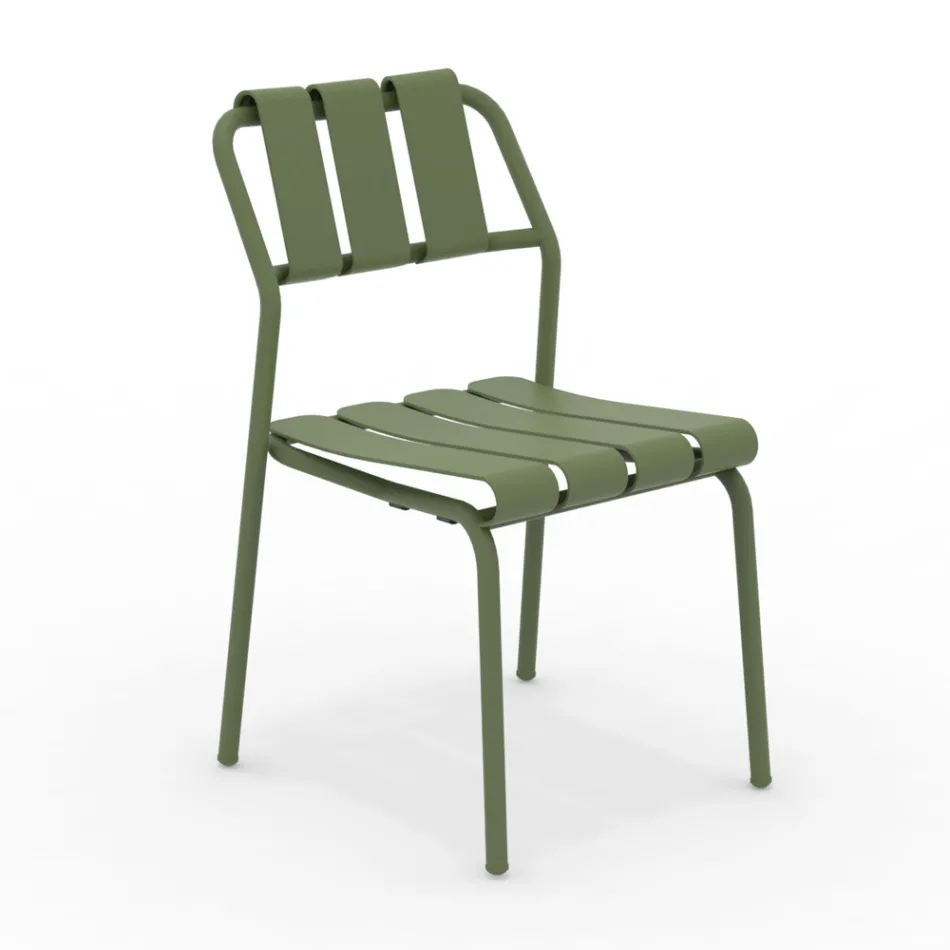 Ensemble de 2 chaises de jardin entièrement en aluminium - Resplendissant Viadurini