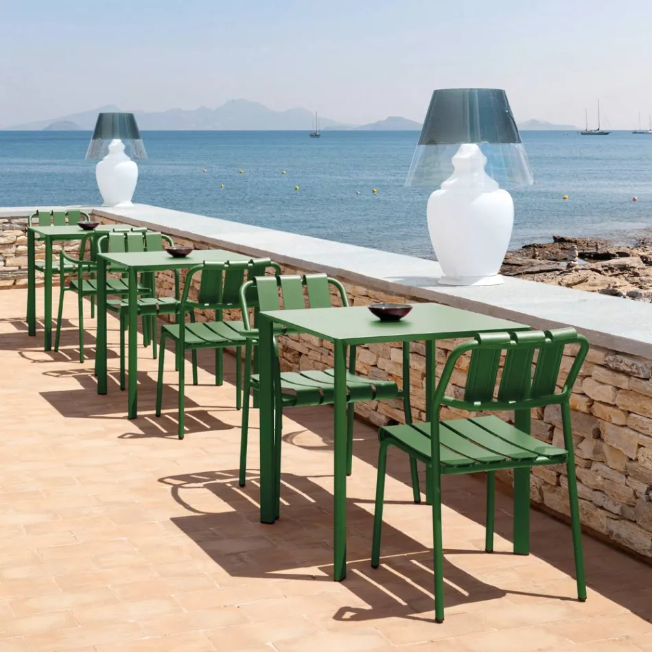 Ensemble de 2 chaises de jardin entièrement en aluminium - Resplendissant Viadurini