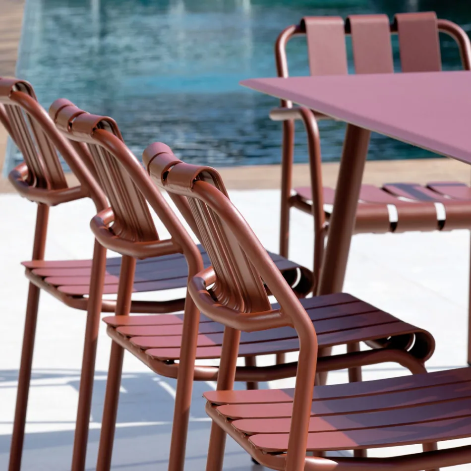 Ensemble de 2 chaises de jardin entièrement en aluminium - Resplendissant Viadurini