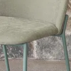 Lot de 2 chaises de salon en tissu et métal Made in Italy - Ivy Viadurini