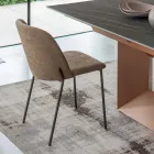 Lot de 2 chaises de salon en tissu et métal Made in Italy - Ivy Viadurini