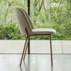 Lot de 2 chaises de salon en tissu et métal Made in Italy - Ivy Viadurini