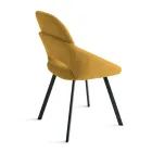 Ensemble de 2 chaises rembourrées en tissu coloré et structure en métal - Damian Viadurini