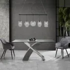 Lot de 2 Chaises en Tissu Effet Velours - Plutonium Viadurini